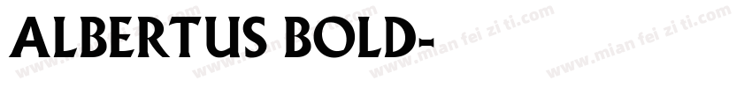 Albertus bold字体转换